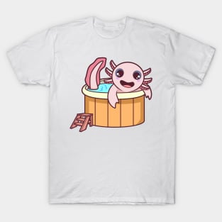 Axolotl in hot tub T-Shirt